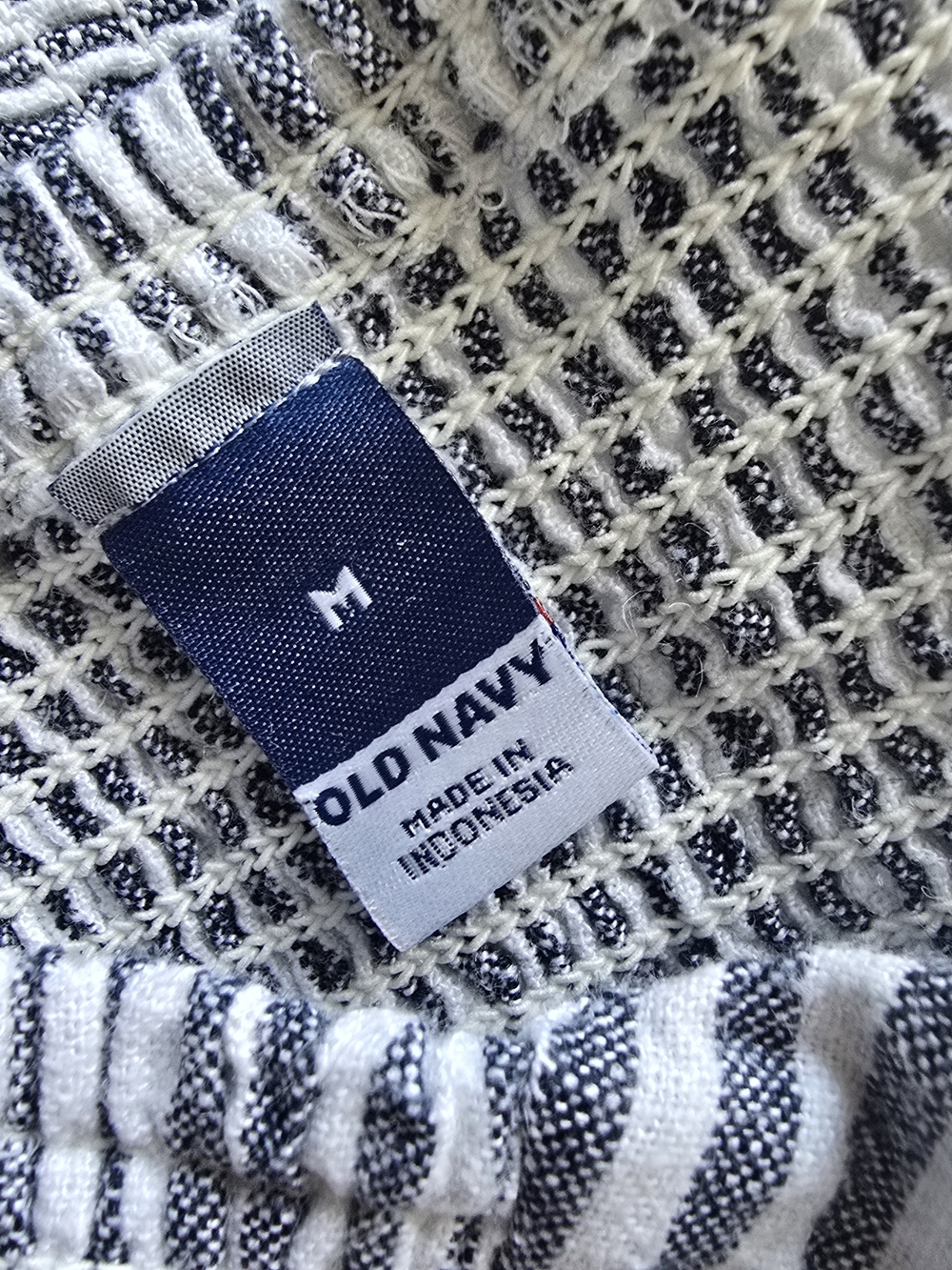 Old Navy Blue and White Striped Tie-Shoulder Mini Dress - Picture 5 of 6